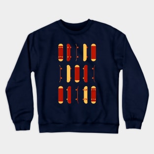 Skateboard Rows of Rotating Boards Crewneck Sweatshirt